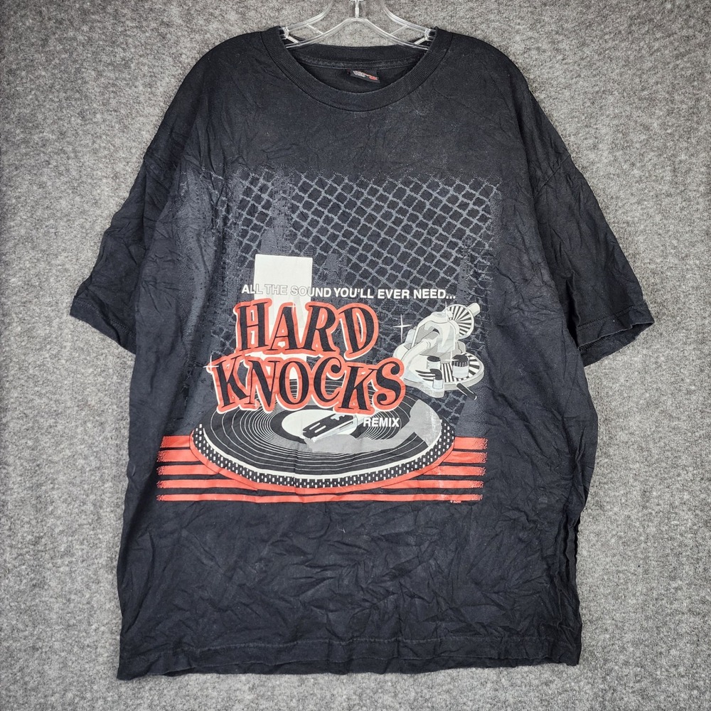 School of Hard Knocks Graphic T-Shirt Mens XXL Black Hip Hop DJ Remix SOHK Tee